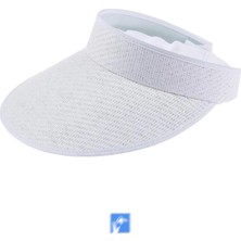 Kardelen Butik Denizli Anti-Uv Hasır Güneş Şapka 57-58 cm Arkadan Lastikli
