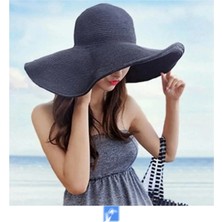 Kardelen Butik Denizli Lüx Hasır Plaj ŞapkasıKatlanabilir Geniş Birim  Çap 47 Cm, Içinde Daraltma Ipi Mevcuttur