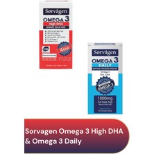 Sorvagen Omega 3 High Dha Saf Norveç Balık Yağı, 1000 Mg ve Adet Omega 3 Daily Saf Balık Yağı, 50 Kapsül