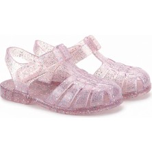 Igor Kız Çocuk 30 Numara Transparant Sandalet Kayışlı Cırt Bantlı Hafif ve Kolay Giyilebilir