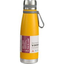 316 L Çelik Sarı 520 ml Sıcak Soğuk Vacuum Bottle Matara Suluk CIN478SR