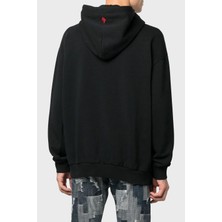 Marcelo Burlon Pamuklu Oversize Kapüşonlu Erkek Sweat CMBB040C99FLE0021025