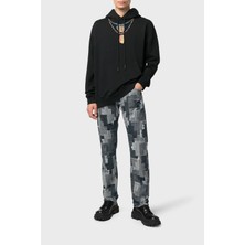 Marcelo Burlon Pamuklu Oversize Kapüşonlu Erkek Sweat CMBB040C99FLE0021025