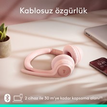 Logitech Zone 300 Gürültü Önleyici Mikrofonlu Kablosuz Bluetooth Kulaklık - Pembe