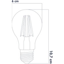 Heka LED Rustik Ampul E27 6W 3000K Gün Işığı 5'li Erd-95