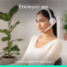 Logitech Zone 300 Gürültü Önleyici Mikrofonlu Kablosuz Bluetooth Kulaklık - Beyaz