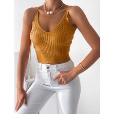 Primavera Trend V Yaka Askılı Crop