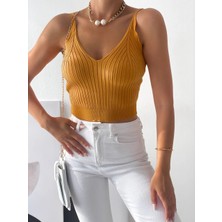 Primavera Trend V Yaka Askılı Crop