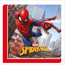 Süsle Bebek ve Parti Spiderman Crime Fighter Peçete, 33CM x 33CM - 20 Adet