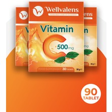 Wellvalens C Vitamini 500mg 3x30 Tablet - Üçlü Kampanya Paketi