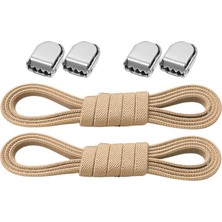 palwin Süper Pratik Elastik Bağcık, Metal Tokalı Lastikli Ayakkabı Bağcığı, Akıllı Bağcık, 1 Çift