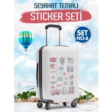 Tuğset Etiket Seyahat Temalı Bavul Sticker Etiket Çıkartma S6 T974