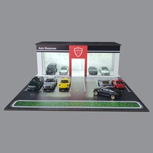 Reklambalaj 1:64 Ölçek Diorama Metal Araçlar Için LED Işıklı Otoparklı Auto Showroom Araç Sergileme Standı/garaj