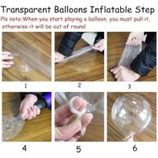 Sumptuous Kırmızı Simli Yuvarlak Şeffaf Balon 24 Inç