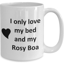 Bexdore Rosy Boa Lover Kupa - Yılan - Sürüngen Evcil Hayvan - Love My Rosy Boa Kahve - Ingilizce Kupa