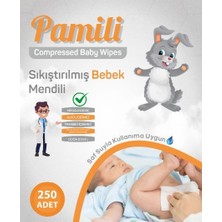 Pamili Sıkıştırılmış Bebek Mendili 250 Adet