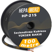 Hepa Merz Hp-215 Tam Bakır 2X1.5 Mm Hoparlör Kablosu 100 Mt