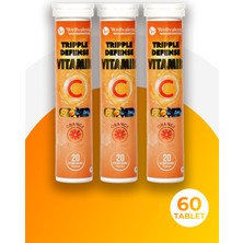 Wellvalens Triple Defence C Vitamini, D Vitamini & Çinko 3x20 Suda Çözünebilir Portakal Aromalı Tablet Üçlü Set