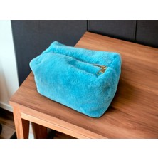 Plush Studio Pufcase  Toscana Peluş Kumaş, Makyaj Çantası 10X20X10 cm Ithal Tüy Dökmez