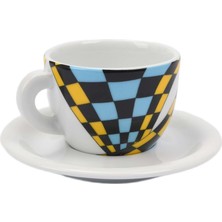 Ancap Edex Arlecchino Porselen Cappuccino Fincan ve Tabak Takımı - 190 ml