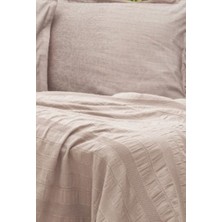 Altınbaşak River 4 Parça Çift Kişilik Pike (230X250), Fıttd. Çarşaf , Yastık Kılıfı Takımı  Pamuk