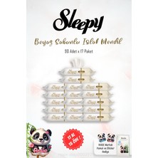 Sleepy 17 Al 15 Öde Sleepy Beyaz Sabun Kokulu Islak Havlu Mendil 90 Adet ve Rosıe