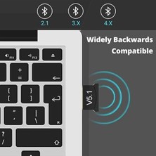 Deste Elektronik 5.1 Bluetooth Doungle V5.1 USB Bluetooth Adaptörü Alıcı Verici Mini Kablosuz Bluetooth Dongle