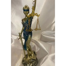 Avukat Adalet Kadın Heykeli Themis Terazi Dekoratif Hakim S