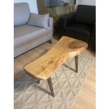 Kastawoods 2230120 Ceviz El Yapımı Kütük Orta Sehpa 90X45