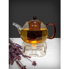 Evim Tatlı Evim 900ML Cam Demlik ve Cam Isıtıcı Seti Honey