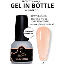 Momo Professional Protez Tırnak Jeli, Gel İn Bottle 06 Yarı Şeffaf Nude Şeftali 15 ml