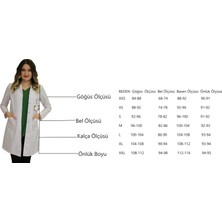 İkra Forma Ikraformagömlek Yaka Kadın Diz Üstü Boy - Uzun Kol Doktor Önlüğü , Öğretmen , Laboratuvar , Hastane Forması , Beyaz Önlük