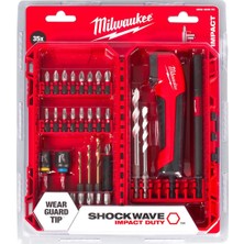 Milwaukee Shockwave Köşe Adaptörlü Tığ ve Bits Uç Seti 35 Parça 4932 4936 53