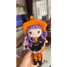 Paris Organik Sevimli Amigurumi Cadı (20 Cm)