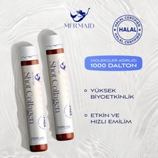 Mermaid Shot Collagen | 1000 Da Molekül Ağırlığı, Yüksek Biyoetkinlik Premium Balık (Marine) Kolajen Diyet Takviyesi Zengin Formül Mango Ananas, Hyalüronik A., Glutatyon, Biotin, C Vitamini 28 Shot