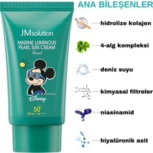 Jmsolution Disney Serisi Marine Deniz Işıltılı Inci Özlü Güneş Kremi Spf 50+ Pa++++