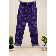 Sahnemoda Kamuflaj Desen Bel Latikli Italyan Pantolon