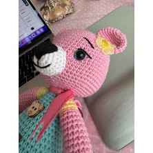 Paris Organik Pembe Amigurumi Masum Ayıcık (34 Cm)