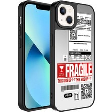 Megafox Teknoloji Apple iPhone 13 Uyumlu Kılıf Aynalı Desenli Kamera Korumalı Parlak Mirror Kapak, Fragile