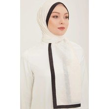 Armine Trend Monogram Şal 2-159 - Kırık Beyaz