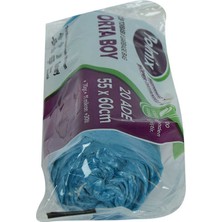 Işbaşı Işbaşılkm  ISB01 Çöp Torbası Orta Boy 55X60CM 70GR 11MIKRON 30LT Mavi Rulo 20 Adet (Işbaşı)