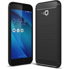 Megafox Teknoloji Asus Zenfone 4 Selfie ZD553KL Uyumlu Kılıf Room Silikon Kapak, Siyah