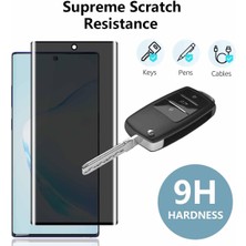 MTK Moveteck Samsung Galaxy Note 10 Plus Ekran Koruyucu Hayalet Seramik Cam Mat Privacy Tam Kaplar Oval Kavisli