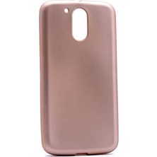 Megafox Teknoloji Lenovo Moto G4 Uyumlu Kılıf Premier Silikon Kapak, Gold