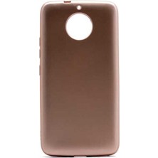 Megafox Teknoloji Lenovo Moto G5S Plus Uyumlu Kılıf Premier Silikon Kapak, Gold