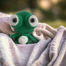 Paris Organik Sevimli Kurbağacık Amigurumi Anahtarlık