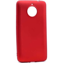 Megafox Teknoloji Lenovo Moto E4 Plus Uyumlu Kılıf Premier Silikon Kapak, Kırmızı