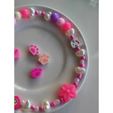 Amabel Jewelerys Hello Kitty ve Kalp Figürlü Kedi Köpek Kolyesi