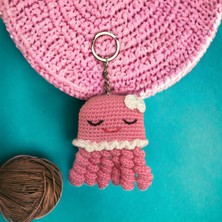 Paris Organik Sevimli Pembe Amigurumi Ahtapot