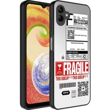 Megafox Teknoloji Samsung Galaxy A04 Uyumlu Kılıf Aynalı Desenli Kamera Korumalı Parlak Mirror Kapak, Fragile